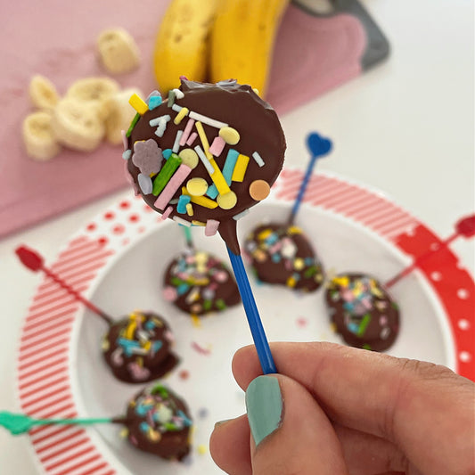 Frozen Chocolate Banana Pops